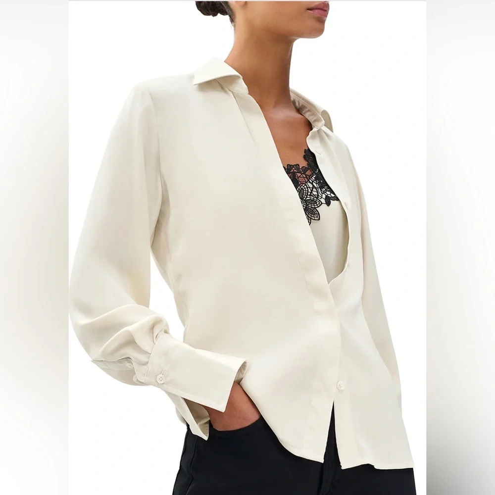 Rag & Bone Ivory Venus Blouse in Ivory - Picture 5 of 9